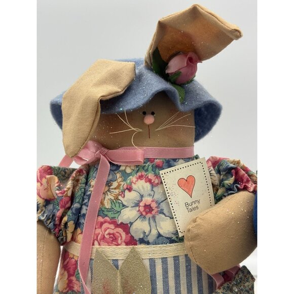 Vintage Pair of Collectable Creations Mr and Mrs Rabbit Stuffed Animals Easter D - Picture 2 of 9